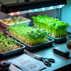 How to Grow Microgreens for Maximum Nutrient Density Indoors (2026): Species, LED Spectrum, Harvest Age, and Claim Compliance